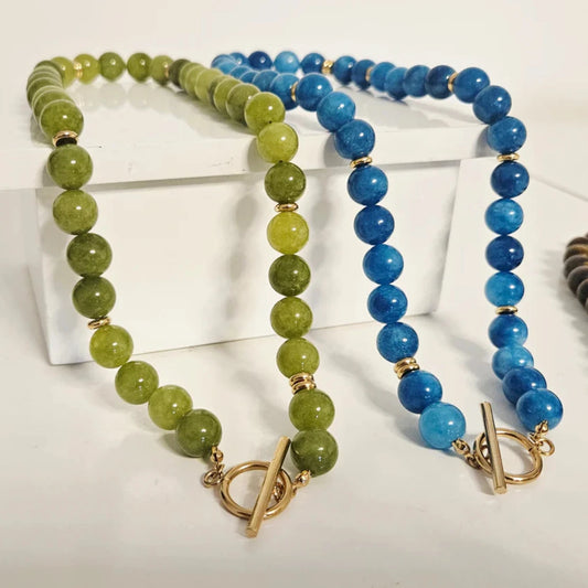 Beaded Necklace - Lime Green