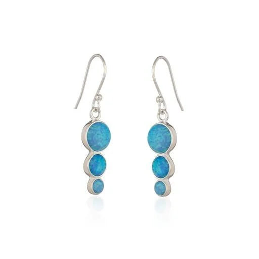 Triple Opal Drop Earrings