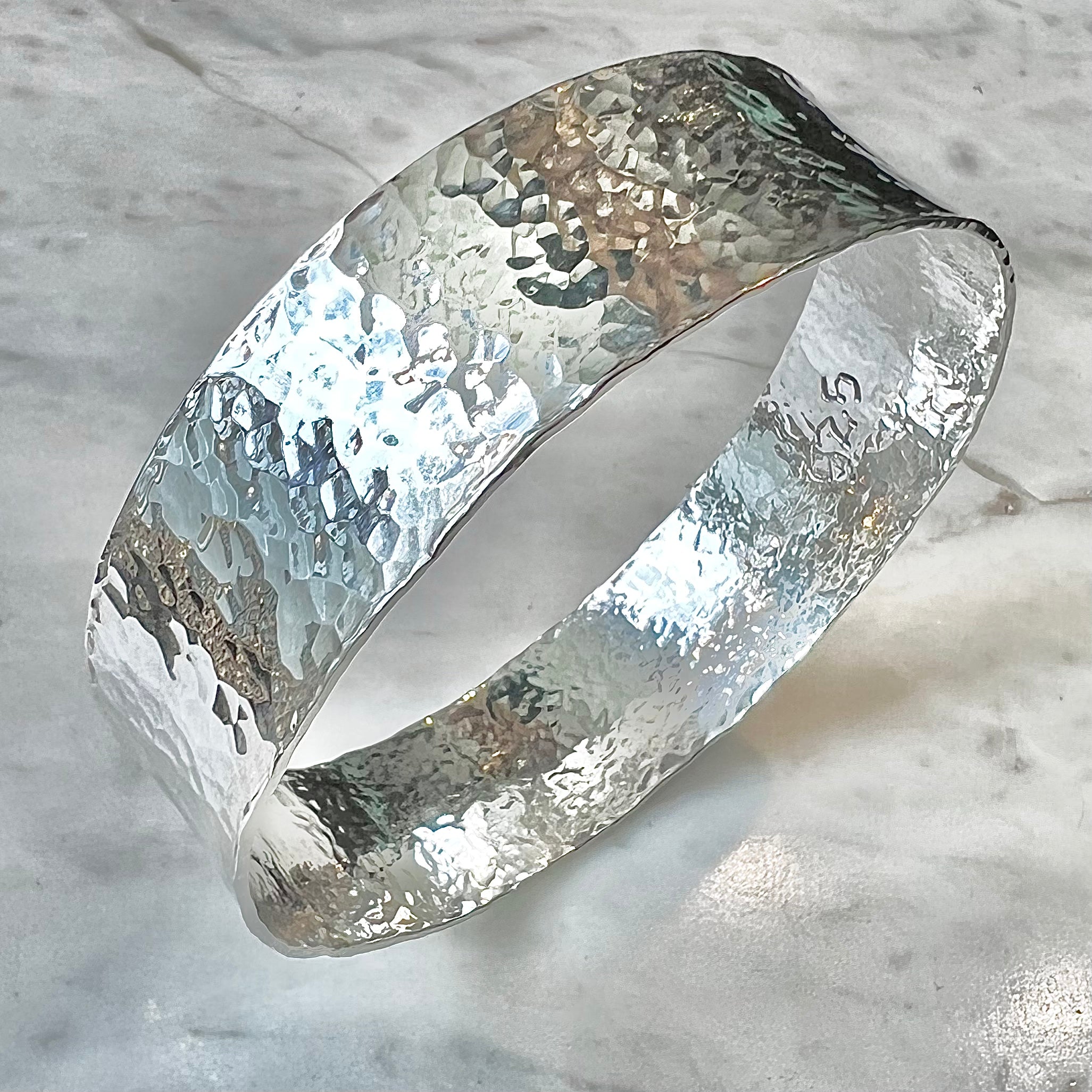 Women Oxidized SilverPlated Cuff Bracelet with floral pattern