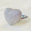 Silver Cz Heart Ring