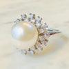 Pearl and Cz Ring