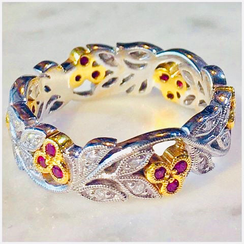 Ungar and Ungar Floral Diamond Ring