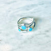 Chunky Wired Blue Opal Ring
