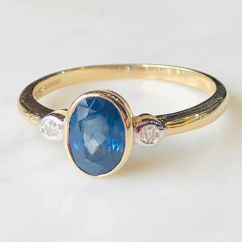 Oval Sapphire 9ct Ring
