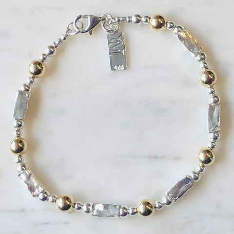 Silver And Gold Plated Bracelet