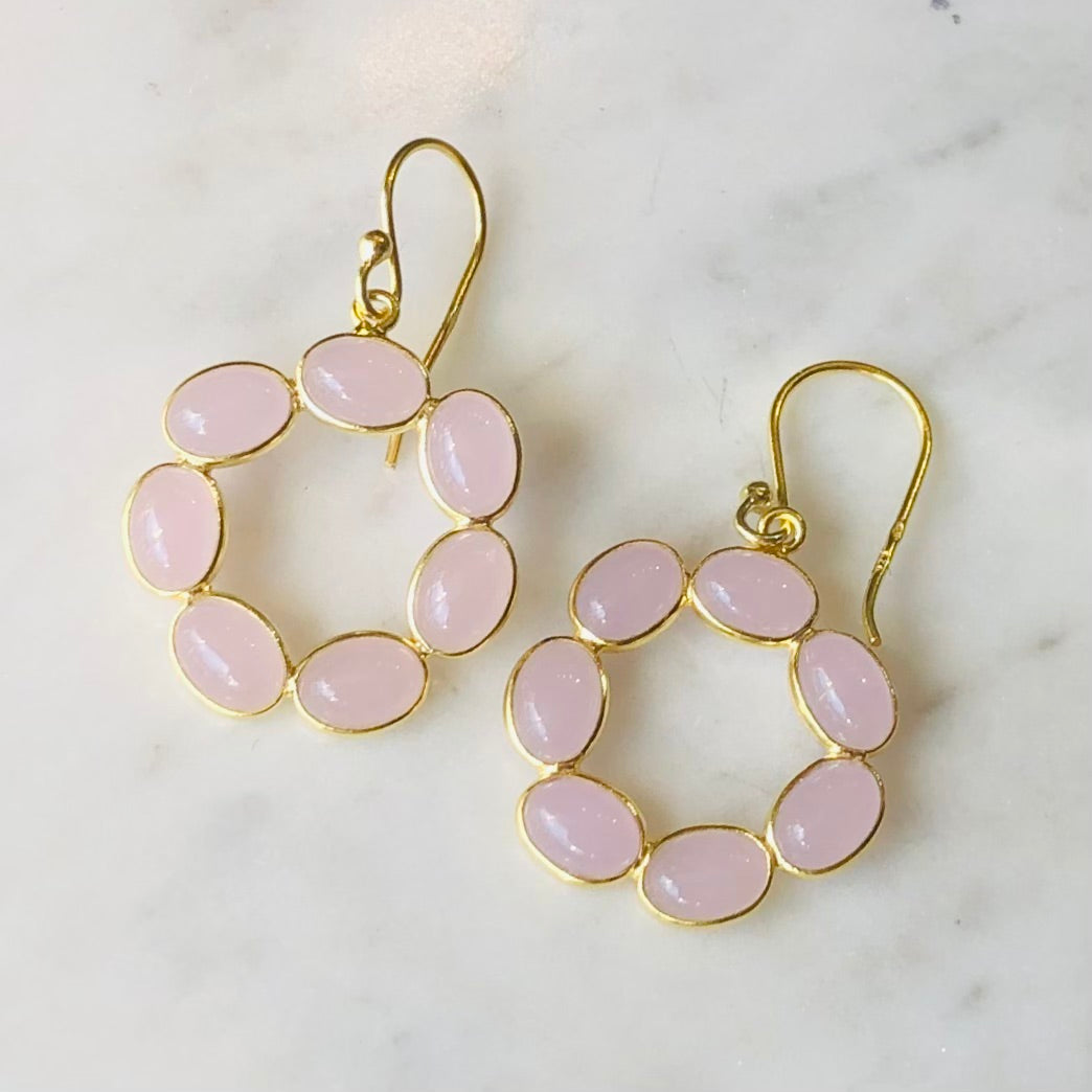 Quartz drop earrings deals