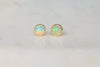 9ct Bezel Set Round Opal Stud Earrings