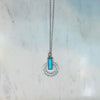 Handmade Silver and Blue Opal Necklace