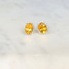 9ct Citrine and Diamond Cluster stud earrings